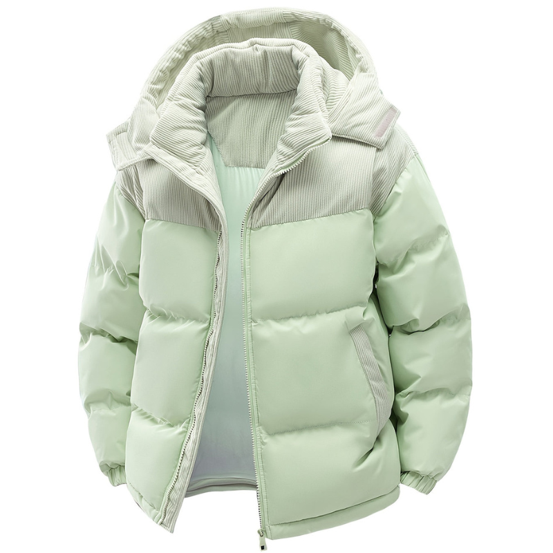 Men's Hooded Puffer Jacket for Autumn and Winter