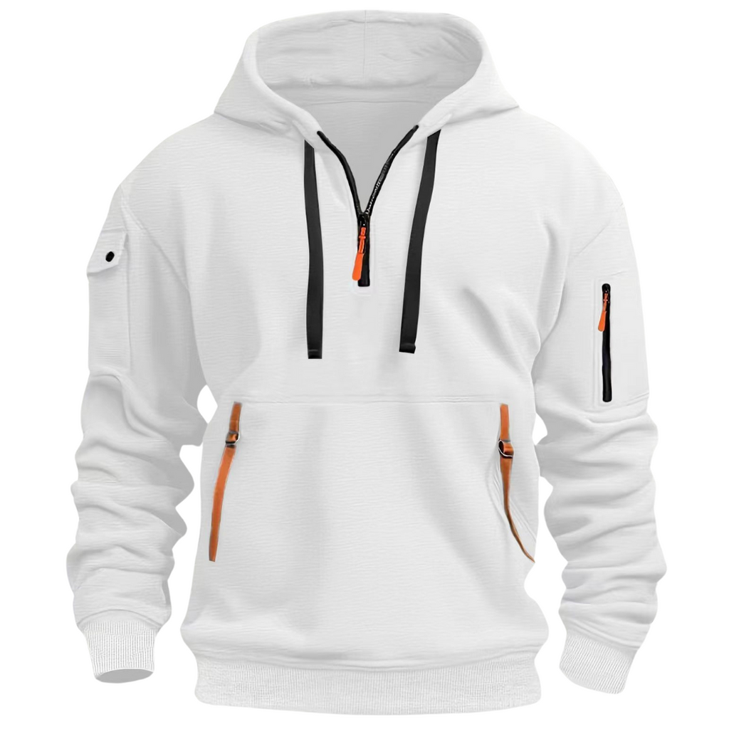 Men's Hooded Pullover Sweatshirt for Autumn Winter Wear