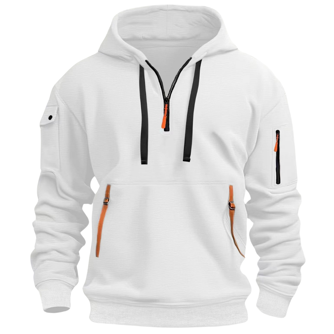 Men's Hooded Pullover Sweatshirt for Autumn Winter Wear