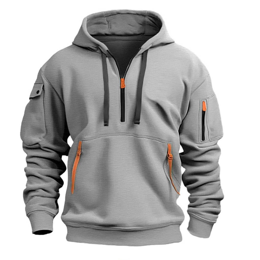Men's Hooded Pullover Sweatshirt for Autumn Winter Wear