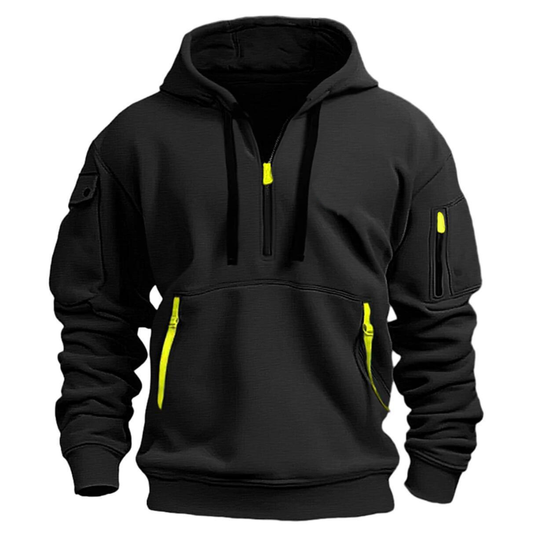 Men's Hooded Pullover Sweatshirt for Autumn Winter Wear