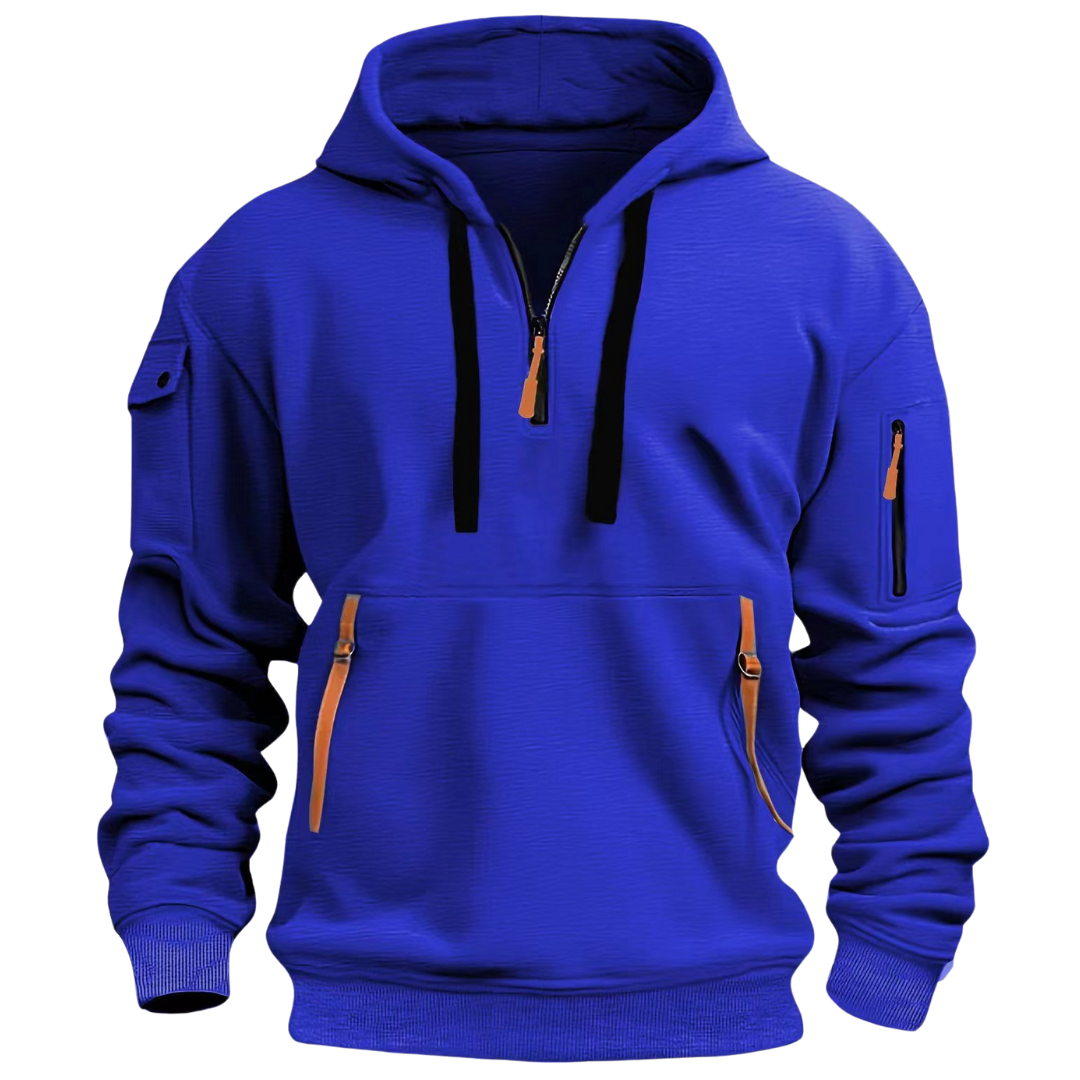 Men's Hooded Pullover Sweatshirt for Autumn Winter Wear