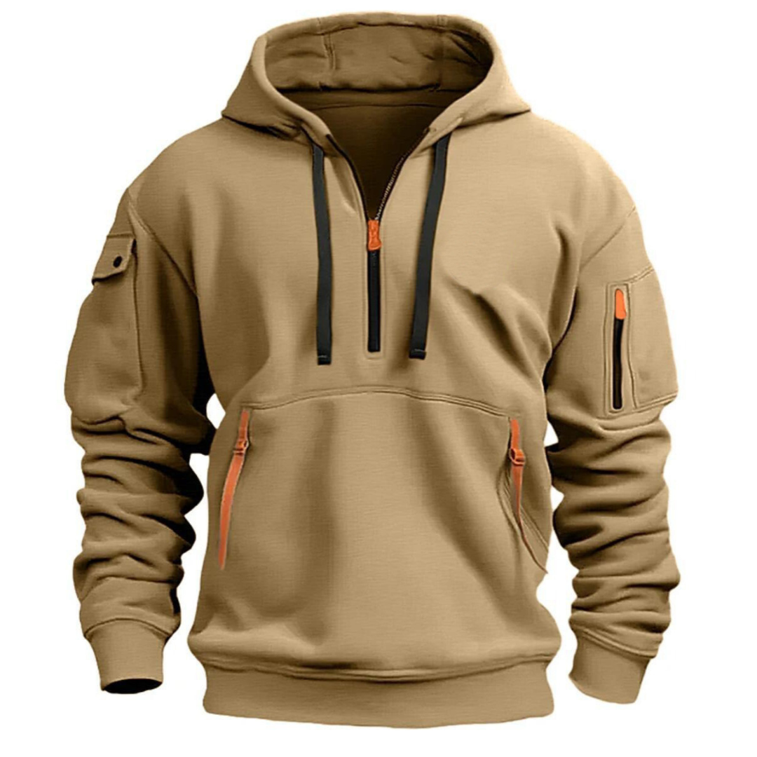 Men's Hooded Pullover Sweatshirt for Autumn Winter Wear