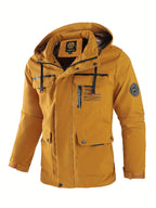 Men's Hooded Utility Jacket for Outdoor Wear