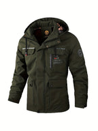 Men's Hooded Utility Jacket for Outdoor Wear