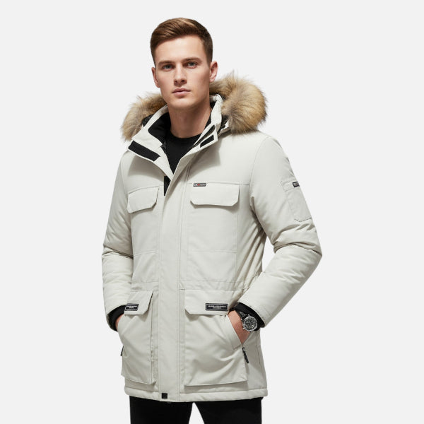 Men's Hooded Winter Coat for Cold Weather