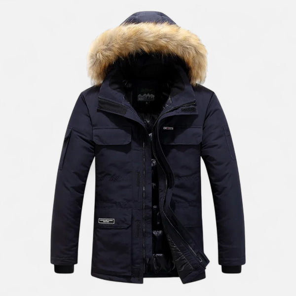 Men's Hooded Winter Coat for Cold Weather