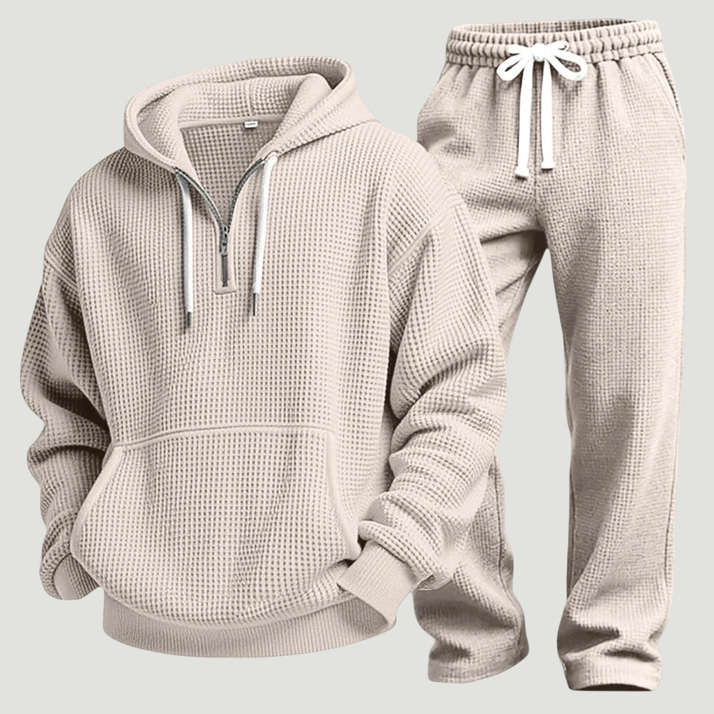 Men's Hooded Zip Front Jogger Set Everyday Wear