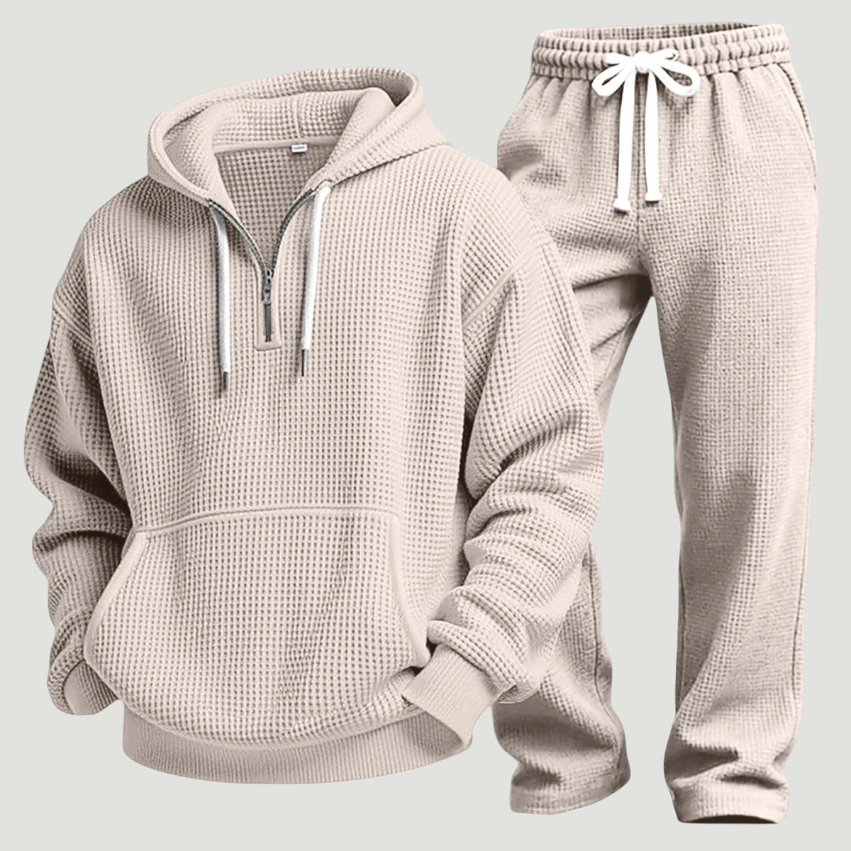 Men's Hooded Zip Front Jogger Set Everyday Wear