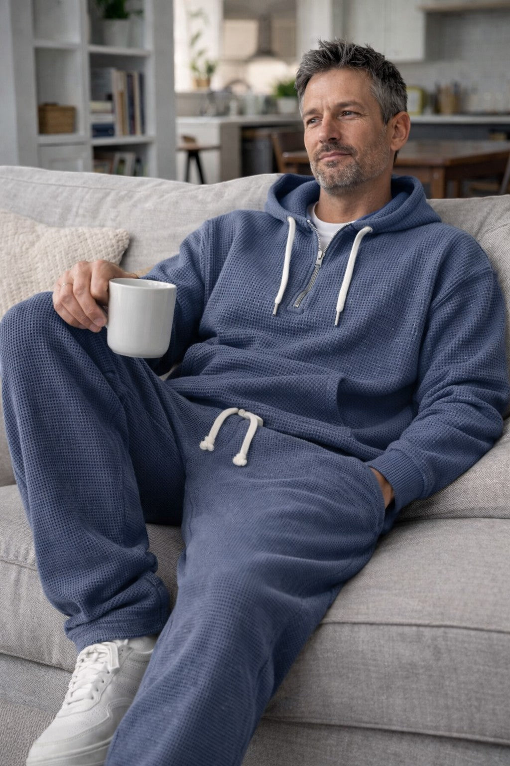 Men's Hooded Zip Front Jogger Set Everyday Wear