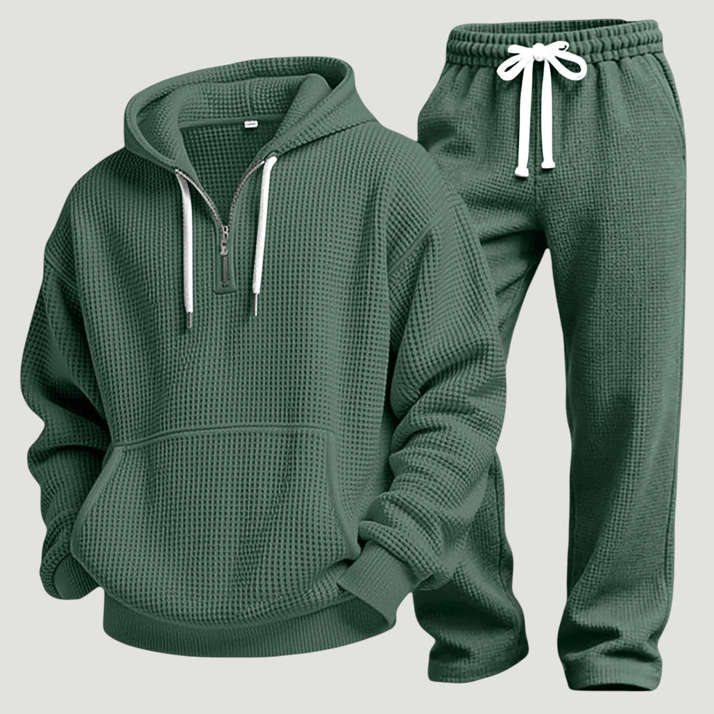 Men's Hooded Zip Front Jogger Set Everyday Wear