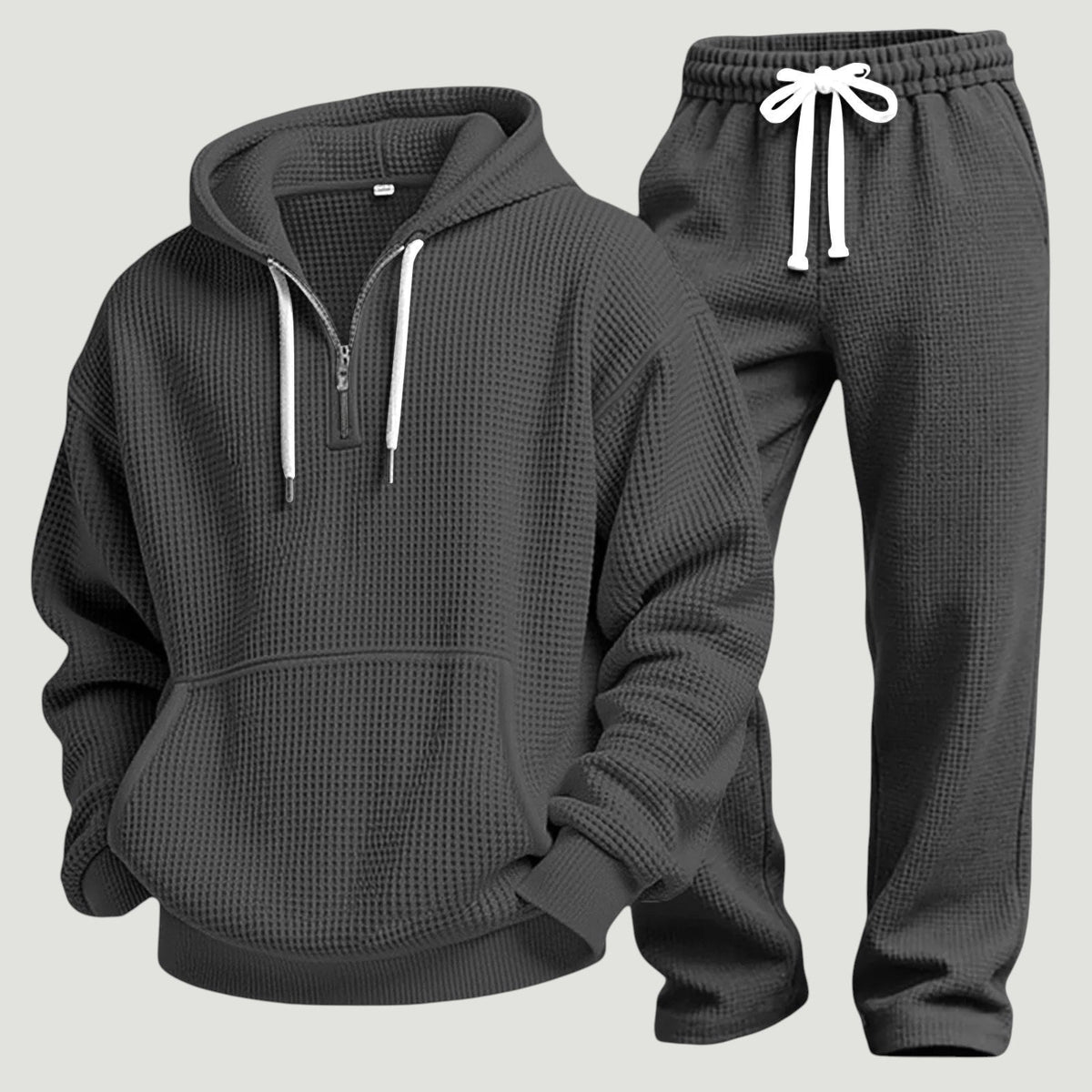 Men's Hooded Zip Front Jogger Set Everyday Wear