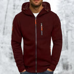 Men's Hooded Zip Jacket for Outdoor Wear
