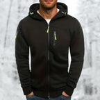 Men's Hooded Zip Jacket for Outdoor Wear