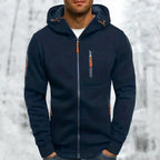 Men's Hooded Zip Jacket for Outdoor Wear