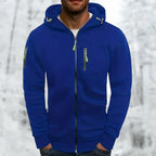 Men's Hooded Zip Jacket for Outdoor Wear