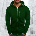 Men's Hooded Zip Jacket for Outdoor Wear