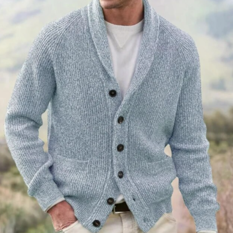 Men's Knit Cardigan for Autumn Winter Wear