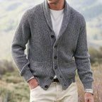 Men's Knit Cardigan for Autumn Winter Wear