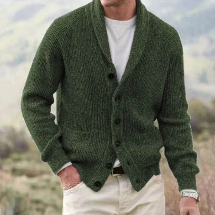 Men's Knit Cardigan for Autumn Winter Wear