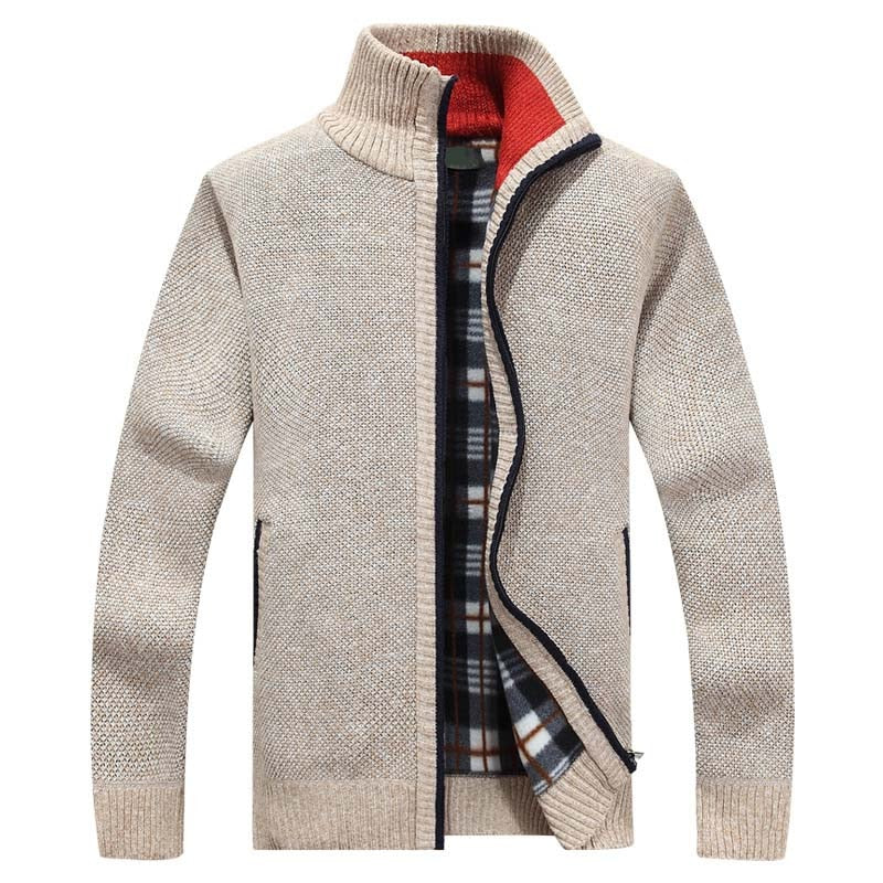 Men's Knit Cardigan for Cooler Seasonal Wear