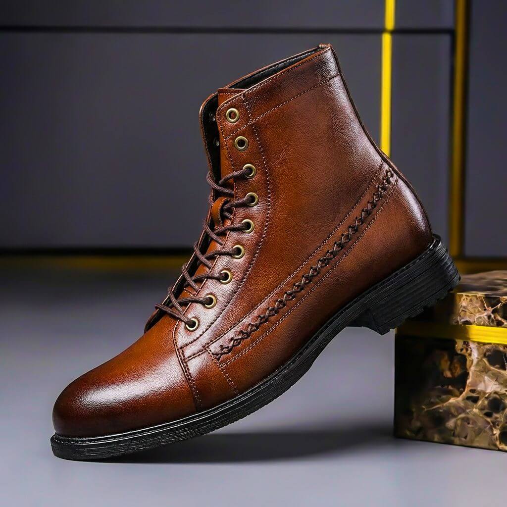 Men's Lace-Up Ankle Boots for Everyday Outdoor Wear