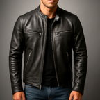 Men's Leather Jacket for Everyday Autumn Winter Wear