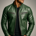 Men's Leather Jacket for Everyday Autumn Winter Wear