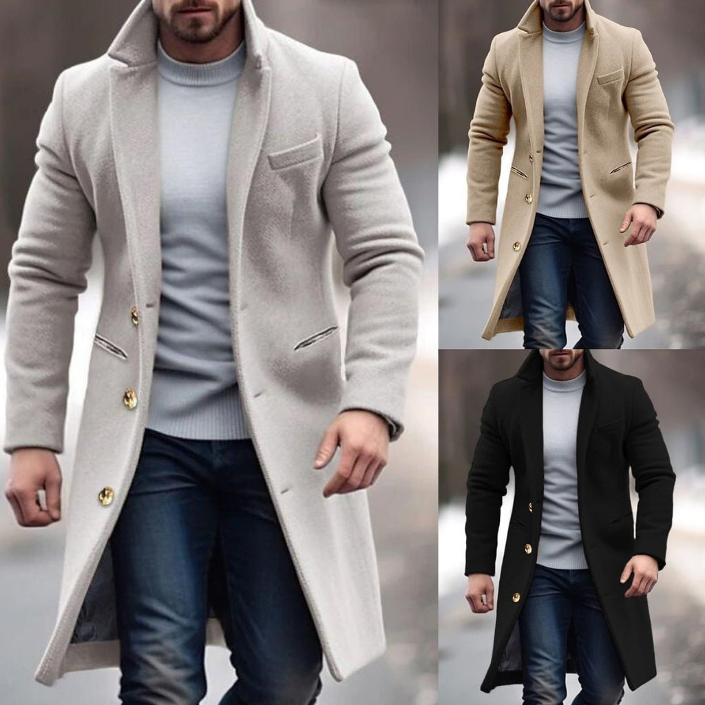 Men's Long Coat for Autumn Winter Wardrobe