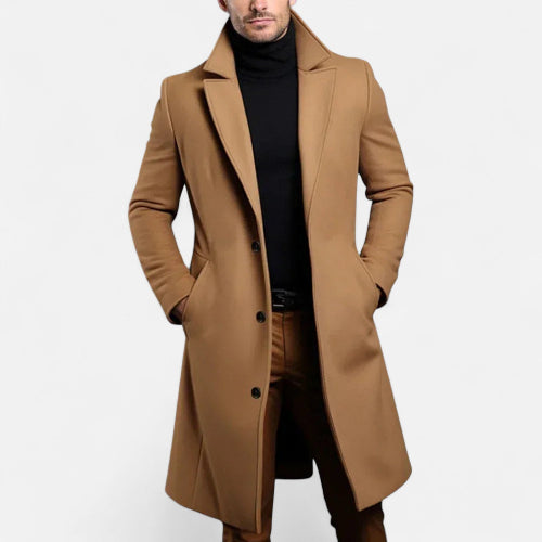 Men's Long Coat for Refined Autumn Winter Styling