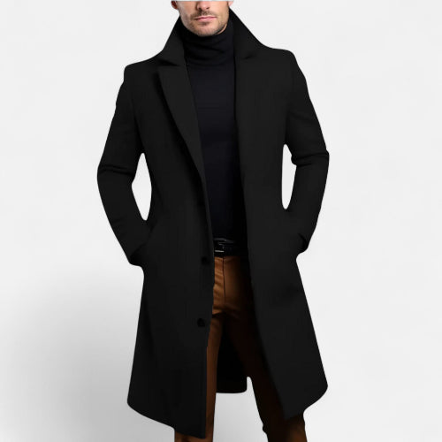 Men's Long Coat for Refined Autumn Winter Styling