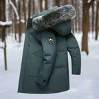 Men's Long Parka Jacket for Autumn Winter Days