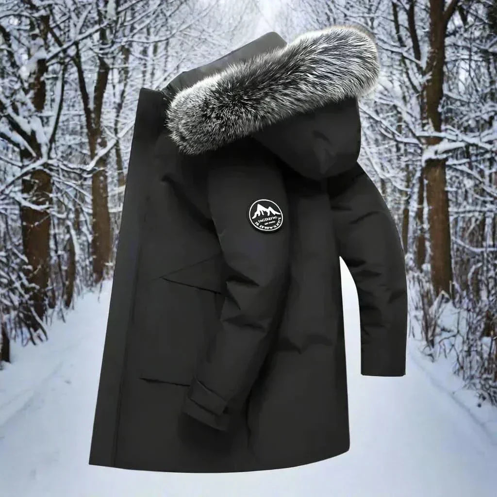 Men's Long Parka Jacket for Autumn Winter Days