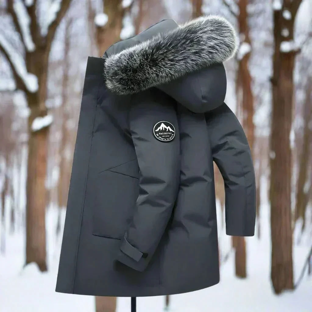 Men's Long Parka Jacket for Autumn Winter Days