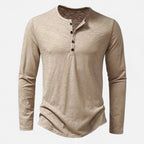 Men's Long Sleeve Henley Shirt for Everyday Wear