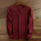 Men's Long Sleeve Henley Shirt for Everyday Wear