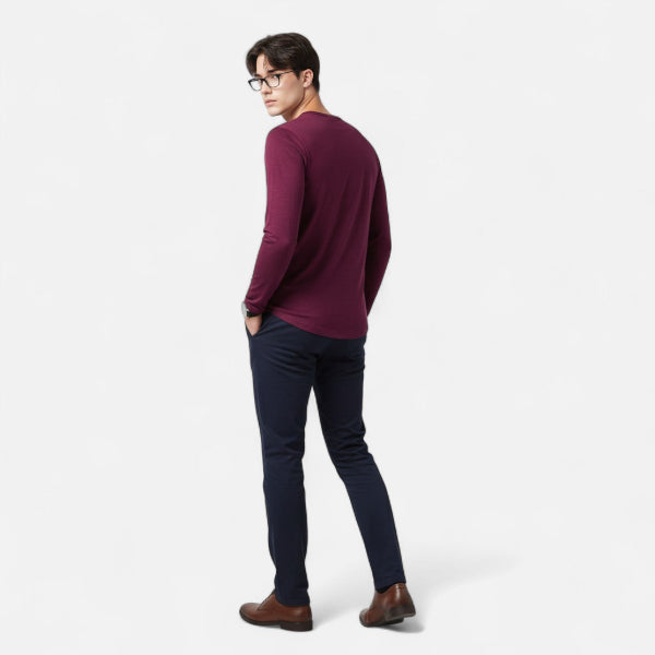 Men's Long Sleeve Henley Shirt for Everyday Wear
