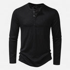 Men's Long Sleeve Henley Shirt for Everyday Wear