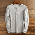 Men's Long Sleeve Henley Shirt for Everyday Wear