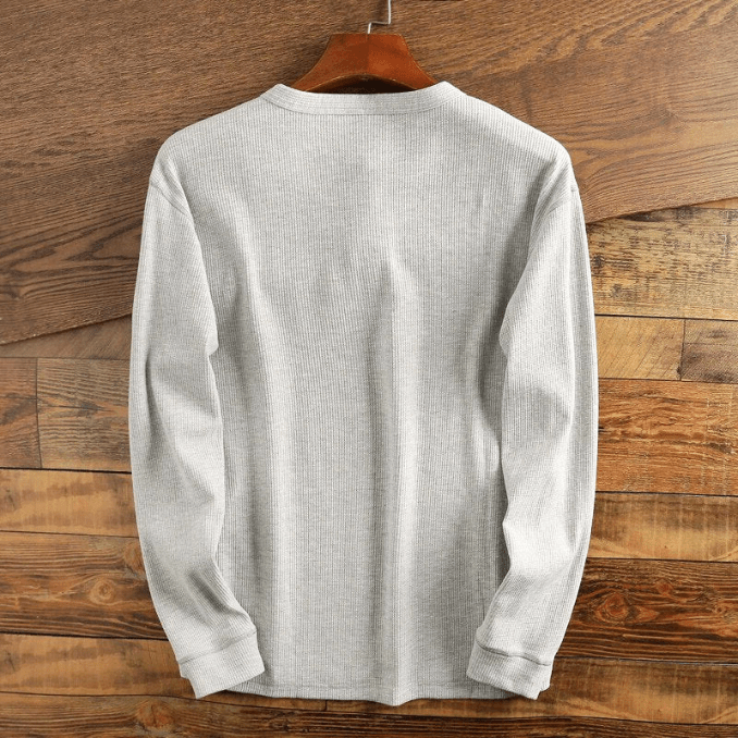Men's Long Sleeve Henley Shirt for Everyday Wear