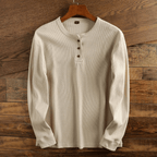 Men's Long Sleeve Henley Shirt for Everyday Wear