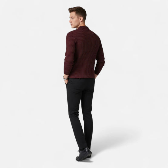Men's Long Sleeve Polo Shirt for Autumn Winter
