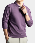 Men's Long Sleeve Polo Shirt for Everyday Wear