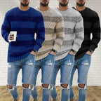 Men's Patterned Crewneck Sweater for Autumn Winter Wear