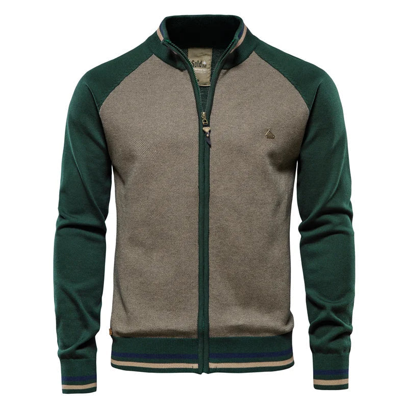 Men's Patterned Zip Front Cardigan Sweater Everyday Wear