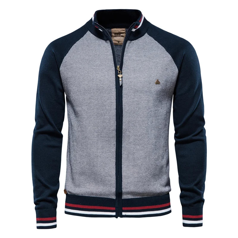 Men's Patterned Zip Front Cardigan Sweater Everyday Wear
