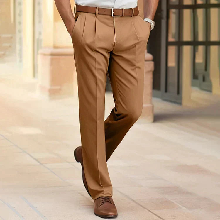 Men's Pleated Trousers for Smart Casual Wear
