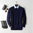 Men's Pullover Sweater for Refined Seasonal Wear