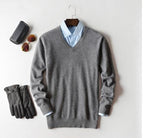Men's Pullover Sweater for Refined Seasonal Wear