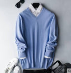 Men's Pullover Sweater for Refined Seasonal Wear